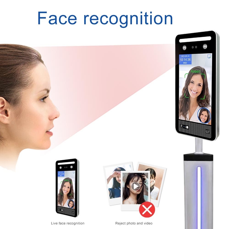 स्वास्थ्य डिजिटल ईयू ग्रीन पास स्कैनर 8 इंच चेहरा पहचान अभिगम नियंत्रण