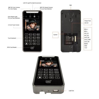 टीसीपी / आईपी वाईफाई आरएफआईडी एआई फेस रिकॉग्निशन बायोमेट्रिक एक्सेस कंट्रोल उत्पाद क्लाउड आधारित