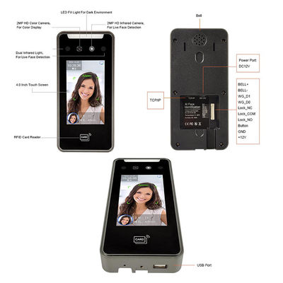5000 चेहरा क्षमता वाईफाई क्लाउड सॉफ्टवेयर कर्मचारी कार्ड समय घड़ी बायोमेट्रिक चेहरा मशीन उपस्थिति बैकअप बैटरी