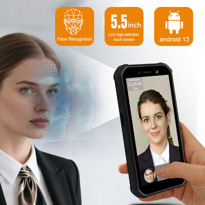 5.5 इंच टच स्क्रीन 、 0.3s तेज़ फेस रिकॉग्निशन टाइम अटेंडेंस टर्मिनल - मोबाइल अटेंडेंस के लिए 5000 फेस कैपेसिटी