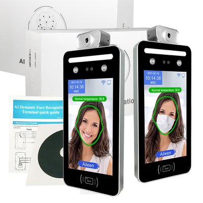 0.5 एम फेस रिकग्निशन टाइम क्लॉक टर्मिनल थर्मल तापमान मापन: