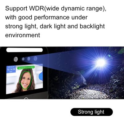 कर्मचारी चेहरा पहचान उपस्थिति मशीन तापमान जांच