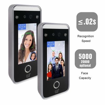 लंबा स्टैंड बायोमेट्रिक टाइम अटेंडेंस मशीन आईसी कार्ड फ़िंगरप्रिंट RS485