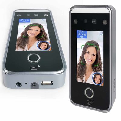 लंबा स्टैंड बायोमेट्रिक टाइम अटेंडेंस मशीन आईसी कार्ड फ़िंगरप्रिंट RS485