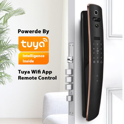 3 डी फेस डिजिटल तुया स्मार्ट लॉक आरएफआईडी फिंगरप्रिंट एक्सेस कंट्रोल एल्यूमिनियम मिश्र धातु: